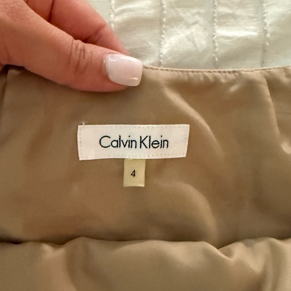 Calvin Klein Women's Tan A-Line Midi Skirt Size 4 - Picture 3 of 7